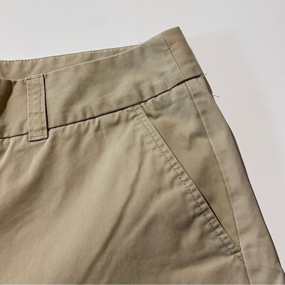 Eddie Bauer Mercer Fit Chino Khaki Shorts Women's Size 12 100% Cotton - Picture 4 of 14